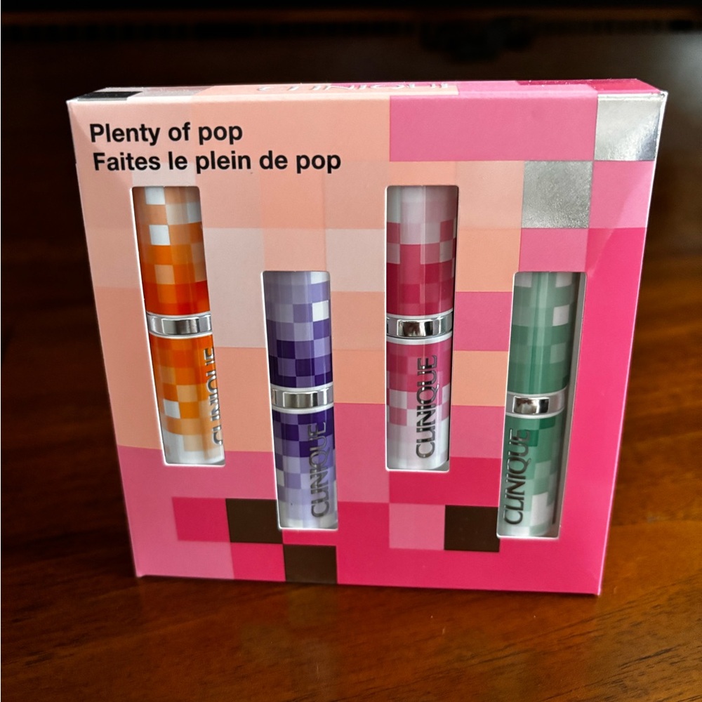 Clinique Pop Lipstick Collection - Nude, Cherry, Love, Blush